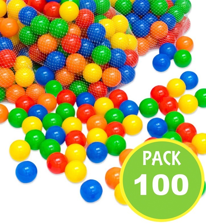 Pack 100 Pelotas Plásticas, 6cms