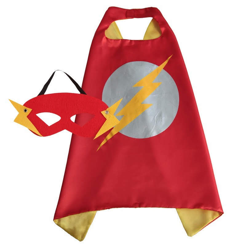 Capa superhéroe con antifaz, Flash