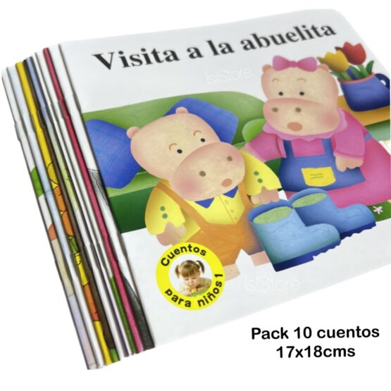 Pack 10 cuentos infantiles 17x18cms. Set B