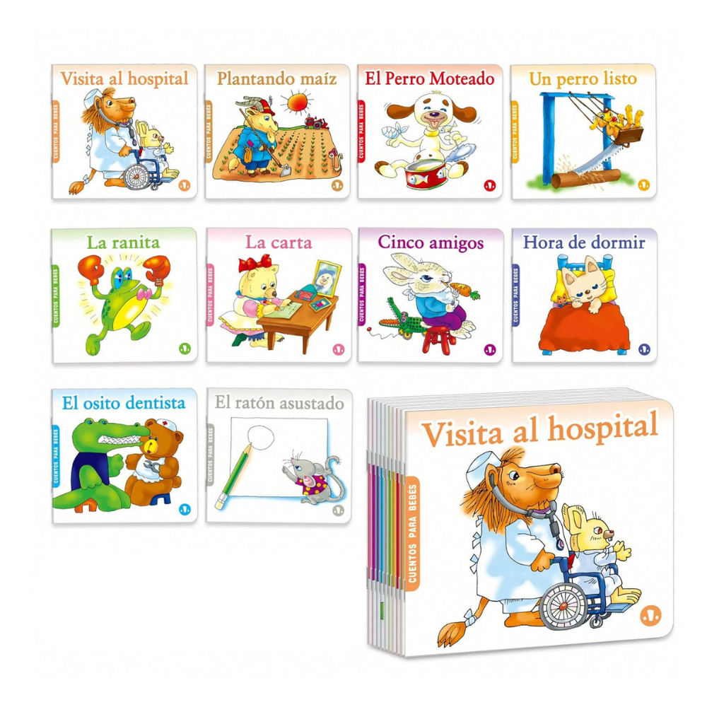 Pack 10 cuentos infantiles cortos,17x18cms. Colección B
